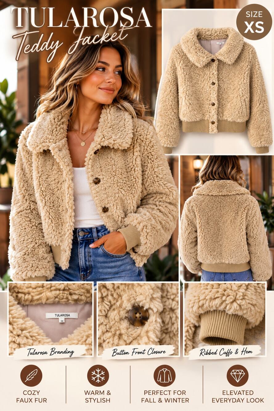 Tularosa Teddy Faux Fur Jacket – Women’s XS